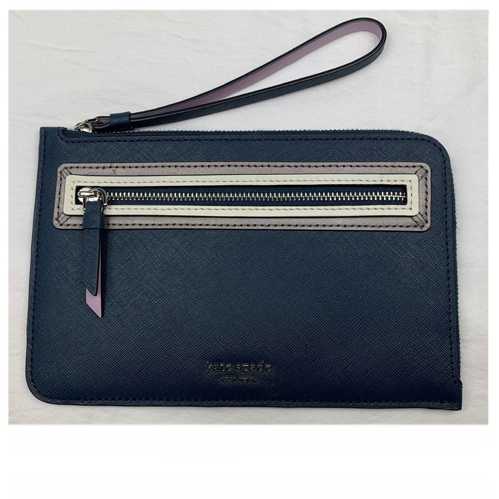 Kate Spade Blue Pouch Wristlet Purse